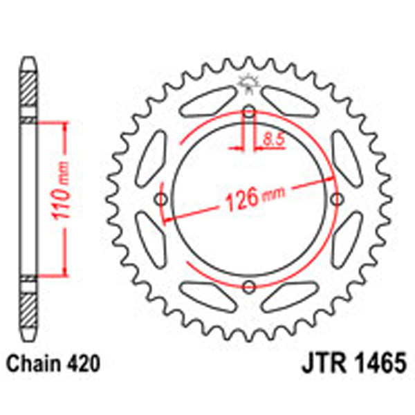 JT JT Rear Sprockets R/W 1465-47